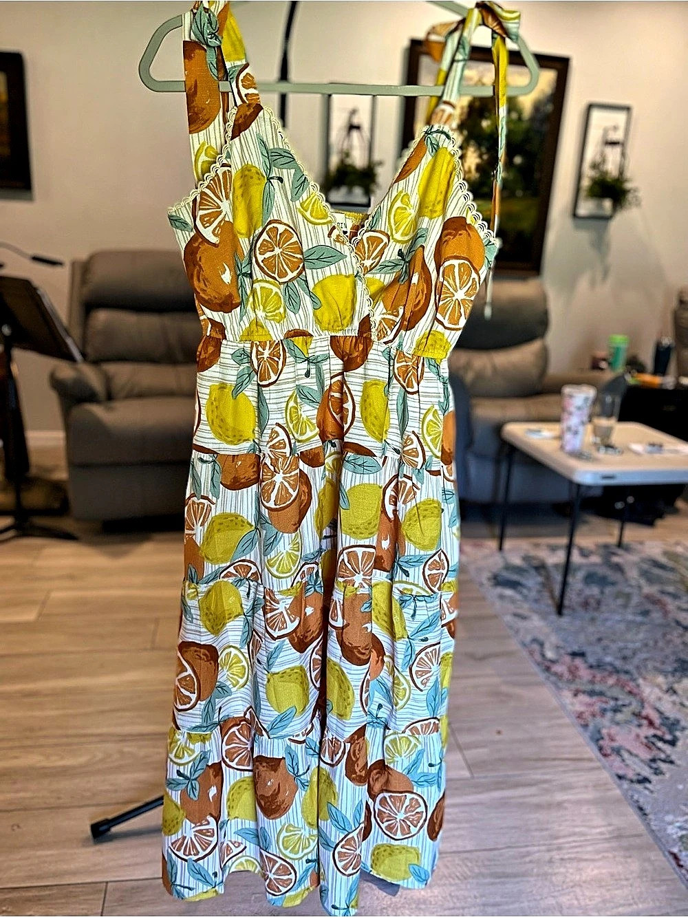 PINCH Citrus Print MIDI Dress